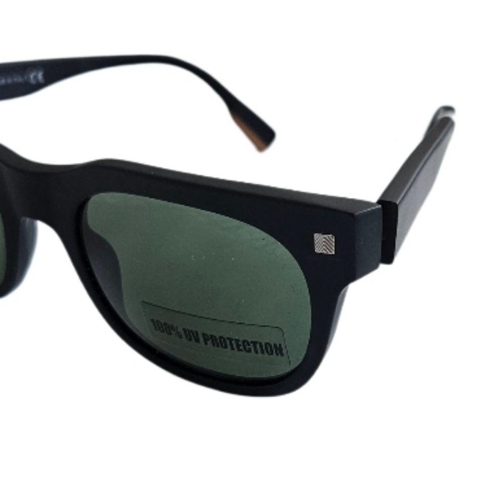 Ermenegildo Zegna EZ 0101 Men's Black Frame Sunglasses with Green Lenses - Picture 10 of 12